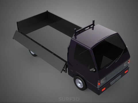 PONTE PIATTO LETTO RIBALTABILE CARICO LATERALE PORTA CANCELLO CAMION PICKUP BOX AUTO Modello 3D