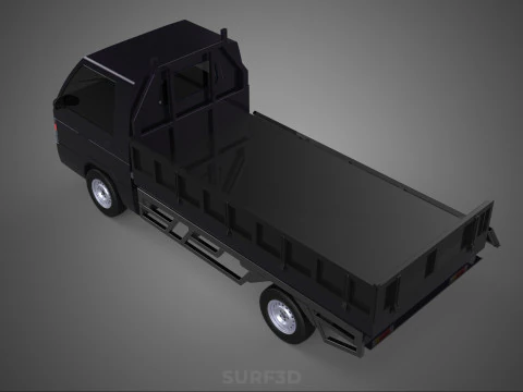 FLAT DECK BED DROP SIDE LOAD BODY GATE DOOR PICKUP TRUCK CAR BOX 3D Model