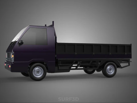 FLAT DECK BED DROP SIDE LOAD BODY GATE DOOR PICKUP TRUCK CAR BOX 3D Model