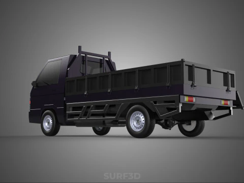 FLAT DECK BED DROP SIDE LOAD BODY GATE DOOR PICKUP TRUCK CAR BOX 3D Model