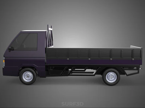 FLAT DECK BED DROP SIDE LOAD BODY GATE DOOR PICKUP TRUCK CAR BOX 3D Model