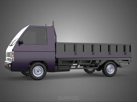 FLAT DECK BED DROP SIDE LOAD BODY GATE DOOR PICKUP TRUCK CAR BOX 3D Model