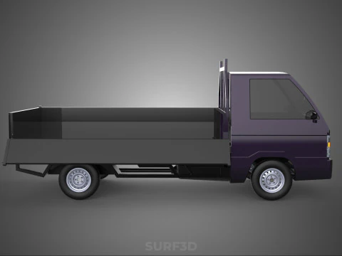 FLAT DECK BED DROP SIDE LOAD BODY GATE DOOR PICKUP TRUCK CAR BOX 3D Model