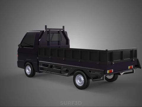 FLAT DECK BED DROP SIDE LOAD BODY GATE DOOR PICKUP TRUCK CAR BOX 3D Model