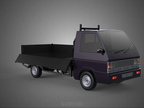 FLAT DECK BED DROP SIDE LOAD BODY GATE DOOR PICKUP TRUCK CAR BOX 3D Model