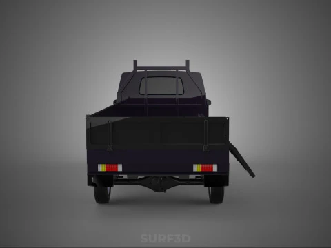 FLAT DECK BED DROP SIDE LOAD BODY GATE DOOR PICKUP TRUCK CAR BOX 3D Model