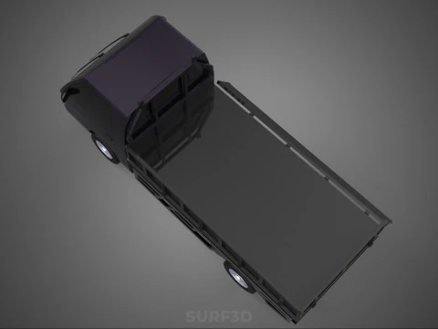 FLAT DECK BED DROP SIDE LOAD BODY GATE DOOR PICKUP TRUCK CAR BOX 3D Model