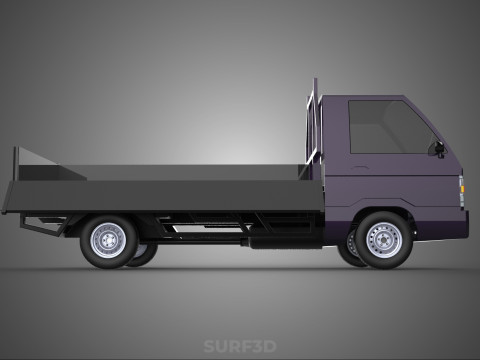FLAT DECK BED DROP SIDE LOAD BODY GATE DOOR PICKUP TRUCK CAR BOX Modèle 3D