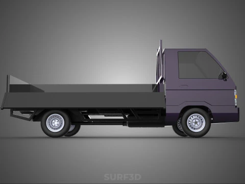 FLAT DECK BED DROP SIDE LOAD BODY GATE DOOR PICKUP TRUCK CAR BOX 3D Model