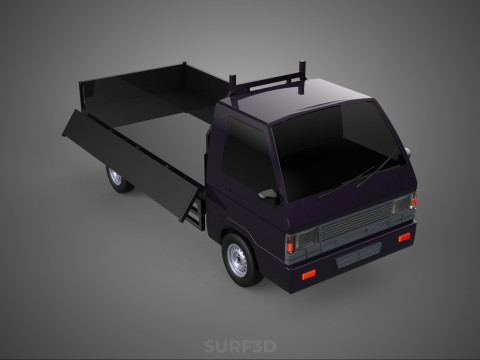 FLAT DECK BED DROP SIDE LOAD BODY GATE DOOR PICKUP TRUCK CAR BOX Modèle 3D