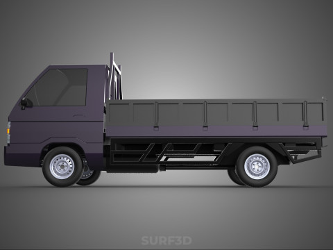 FLAT DECK BED DROP SIDE LOAD BODY GATE DOOR PICKUP TRUCK CAR BOX Modèle 3D