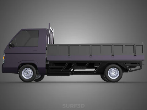 FLAT DECK BED DROP SIDE LOAD BODY GATE DOOR PICKUP TRUCK CAR BOX 3D Model