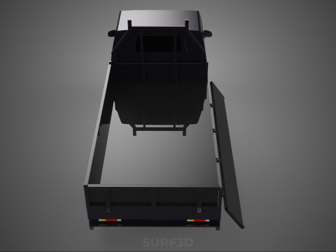 FLAT DECK BED DROP SIDE LOAD BODY GATE DOOR PICKUP TRUCK CAR BOX Modèle 3D