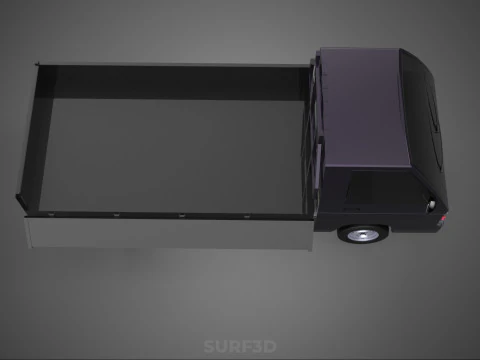 FLAT DECK BED DROP SIDE LOAD BODY GATE DOOR PICKUP TRUCK CAR BOX 3D Model