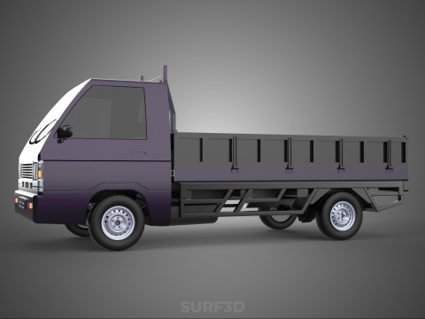 FLAT DECK BED DROP SIDE LOAD BODY GATE DOOR PICKUP TRUCK CAR BOX Modèle 3D