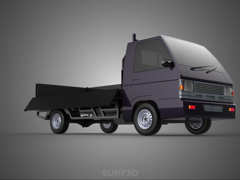 FLAT DECK BED DROP SIDE LOAD BODY GATE DOOR PICKUP TRUCK CAR BOX Modèle 3D