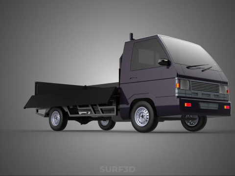 FLAT DECK BED DROP SIDE LOAD BODY GATE DOOR PICKUP TRUCK CAR BOX 3D Model