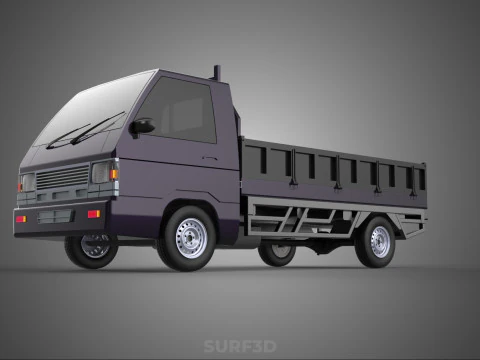FLAT DECK BED DROP SIDE LOAD BODY GATE DOOR PICKUP TRUCK CAR BOX 3D Model