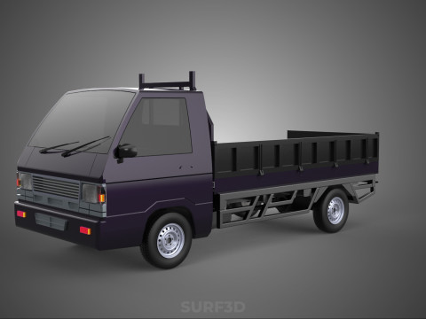 FLAT DECK BED DROP SIDE LOAD BODY GATE DOOR PICKUP TRUCK CAR BOX Modèle 3D