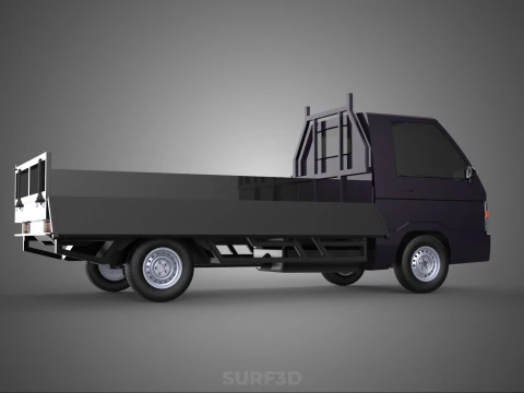 FLAT DECK BED DROP SIDE LOAD BODY GATE DOOR PICKUP TRUCK CAR BOX 3D Model