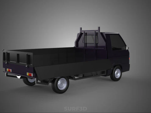 FLAT DECK BED DROP SIDE LOAD BODY GATE DOOR PICKUP TRUCK CAR BOX 3D Model