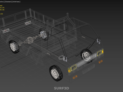 FLAT DECK BED DROP SIDE LOAD BODY GATE DOOR PICKUP TRUCK CAR BOX Modèle 3D