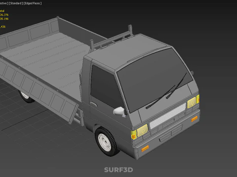 FLAT DECK BED DROP SIDE LOAD BODY GATE DOOR PICKUP TRUCK CAR BOX 3D Model