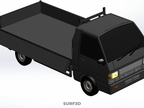 FLAT DECK BED DROP SIDE LOAD BODY GATE DOOR PICKUP TRUCK CAR BOX Modèle 3D
