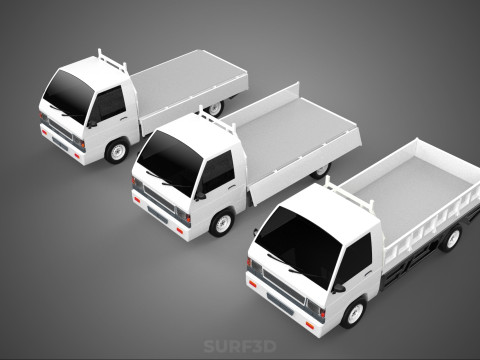COLLECTION 3 WAY WIDE DECK DROP SIDE LOAD BED BODY PICKUP TRUCK Model 3D