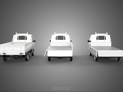 COLLECTION 3 WAY WIDE DECK DROP SIDE LOAD BED BODY PICKUP TRUCK Model 3D