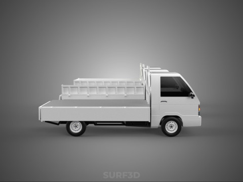 COLLECTION 3 WAY WIDE DECK DROP SIDE LOAD BED BODY PICKUP TRUCK Model 3D