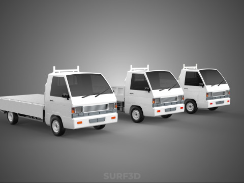 COLLECTION 3 WAY WIDE DECK DROP SIDE LOAD BED BODY PICKUP TRUCK Model 3D