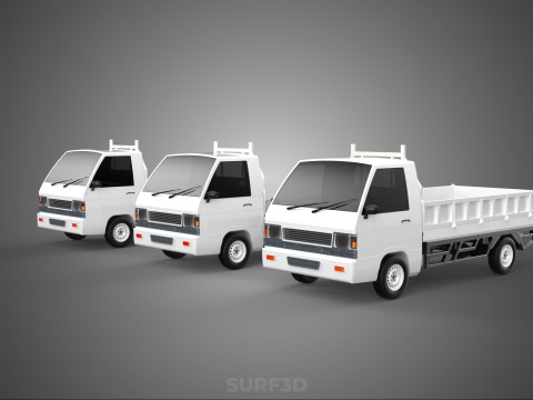COLLECTION 3 WAY WIDE DECK DROP SIDE LOAD BED BODY PICKUP TRUCK Model 3D