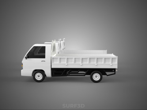 COLLECTION 3 WAY WIDE DECK DROP SIDE LOAD BED BODY PICKUP TRUCK Model 3D