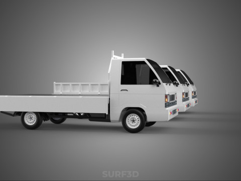 COLLECTION 3 WAY WIDE DECK DROP SIDE LOAD BED BODY PICKUP TRUCK Model 3D