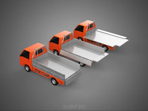 TODOS OS MODOS DROP CAMA LATERAL CORPO PORTA PICKUP CAMINH&Atilde;O CARRO DECK LARGO Modelo 3D