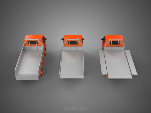 ALL MODE DROP SIDE BED BODY GATE DOOR PICKUP TRUCK WIDE DECK CAR 3D Model
