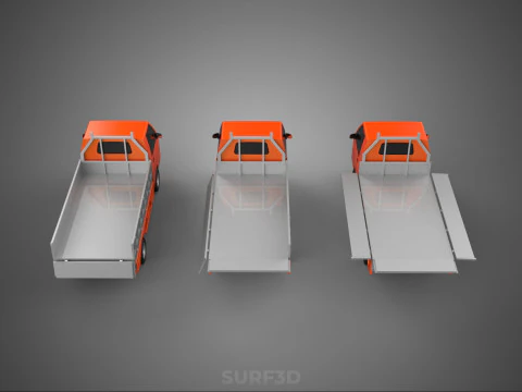 ALL MODE DROP SIDE BED BODY GATE DOOR PICKUP TRUCK WIDE DECK CAR 3D Model