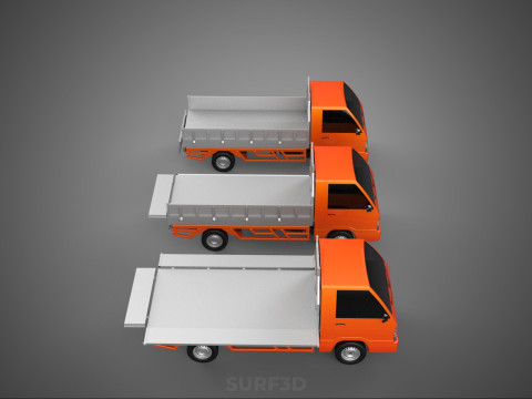 ALL MODE DROP SIDE BED BODY GATE DOOR PICKUP TRUCK WIDE DECK CAR 3D Model