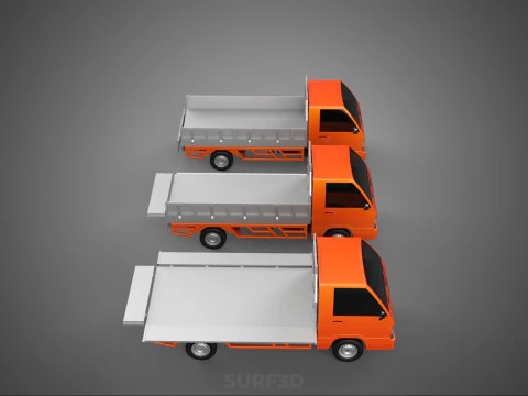 ALL MODE DROP SIDE BED BODY GATE DOOR PICKUP TRUCK WIDE DECK CAR 3D Model