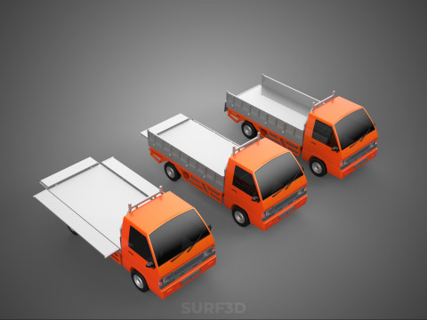 ALL MODE DROP SIDE BED BODY GATE DOOR PICKUP TRUCK WIDE DECK CAR 3D Model