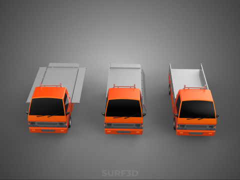 ALL MODE DROP SIDE BED BODY GATE DOOR PICKUP TRUCK WIDE DECK CAR 3D Model