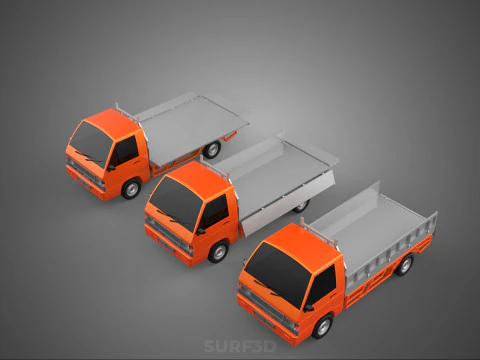 ALL MODE DROP SIDE BED BODY GATE DOOR PICKUP TRUCK WIDE DECK CAR 3D Model
