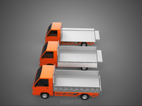 ALL MODE DROP SIDE BED BODY GATE DOOR PICKUP TRUCK WIDE DECK CAR 3D Model