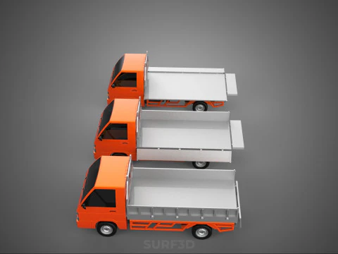ALL MODE DROP SIDE BED BODY GATE DOOR PICKUP TRUCK WIDE DECK CAR 3D Model