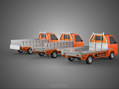 ALL MODE DROP SIDE BED BODY GATE DOOR PICKUP TRUCK WIDE DECK CAR 3D Model