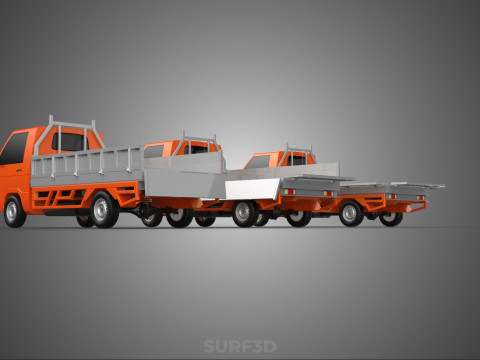 ALL MODE DROP SIDE BED BODY GATE DOOR PICKUP TRUCK WIDE DECK CAR 3D Model