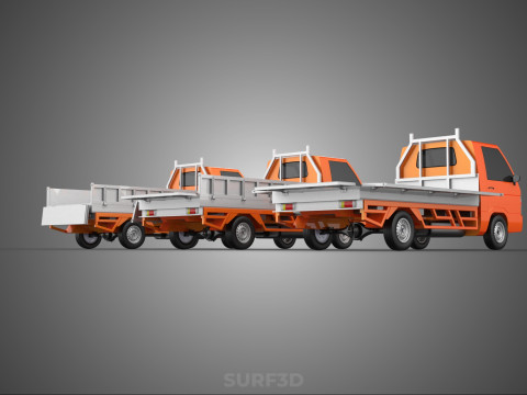 ALL MODE DROP SIDE BED BODY GATE DOOR PICKUP TRUCK WIDE DECK CAR 3D Model