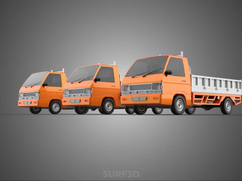 ALL MODE DROP SIDE BED BODY GATE DOOR PICKUP TRUCK WIDE DECK CAR 3D Model