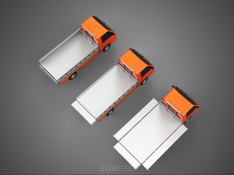 ALL MODE DROP SIDE BED BODY GATE DOOR PICKUP TRUCK WIDE DECK CAR 3D Model